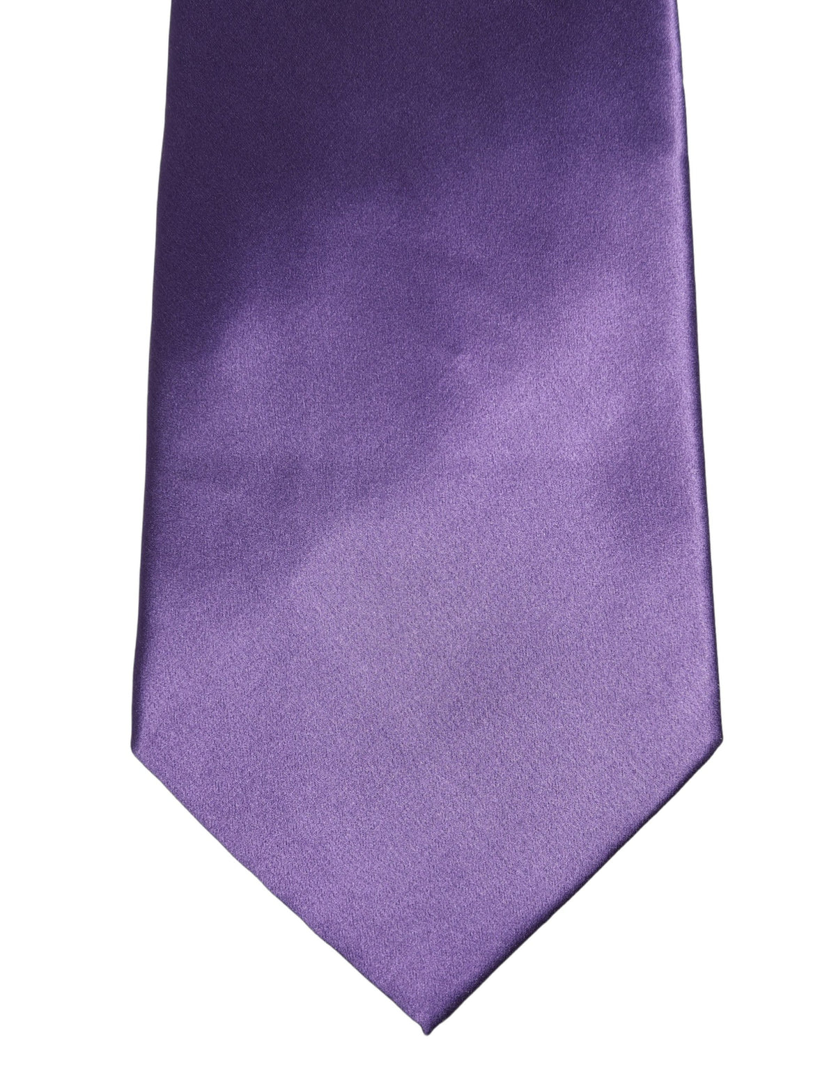 Men Purple Satin Silk Blend Adjustable Tied Necktie Tie