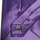 Men Purple Satin Silk Blend Adjustable Tied Necktie Tie