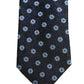 Men Blue Silk Geometric Adjustable Tied Necktie Tie