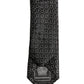 Men Black Silk Geometric Adjustable Tied Necktie Tie