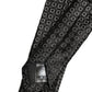 Men Black Silk Geometric Adjustable Tied Necktie Tie