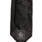 Black Silk Floral Jacquard Adjustable Tied Necktie Tie