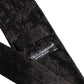 Black Silk Floral Jacquard Adjustable Tied Necktie Tie