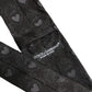 Men Black Silk Sacred Heart Adjustable Tied Necktie Tie