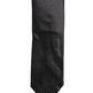 Men Black Satin Silk Classic Adjustable Tied Necktie Tie