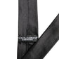 Men Black Satin Silk Classic Adjustable Tied Necktie Tie