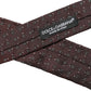 Men Burgundy Geometric Silk Adjustable Tied Necktie Tie
