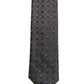 Men Dark Gray Geometric Silk Adjustable Tied Necktie Tie