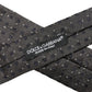 Men Dark Gray Geometric Silk Adjustable Tied Necktie Tie