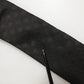 Black Polka Dot Jacquard Silk Adjustable Tied Necktie Tie