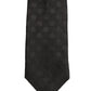 Black Polka Dot Jacquard Silk Adjustable Tied Necktie Tie