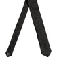 Black Polka Dot Jacquard Silk Adjustable Tied Necktie Tie