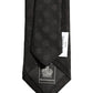 Black Polka Dot Jacquard Silk Adjustable Tied Necktie Tie