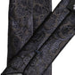 Men Dark Blue Floral Jacquard Adjustable Tied Necktie Tie