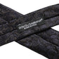 Men Dark Blue Floral Jacquard Adjustable Tied Necktie Tie