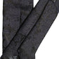Men Black Floral Jacquard Adjustable Tied Necktie Tie