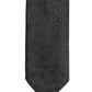 Men Black Polka Dot Silk Adjustable Tied Necktie Tie