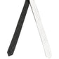 Black White Geometric Silk Adjustable Tied Necktie Tie
