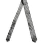 Men Gray Polka Dot Silk Adjustable Tied Necktie Tie