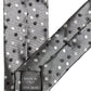 Men Gray Polka Dot Silk Adjustable Tied Necktie Tie