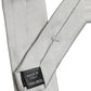 Men Light Gray Textured Silk Adjustable Tied Necktie Tie
