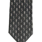 Men Black Seahorse Silk Adjustable Tied Necktie Tie