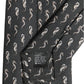 Men Black Seahorse Silk Adjustable Tied Necktie Tie