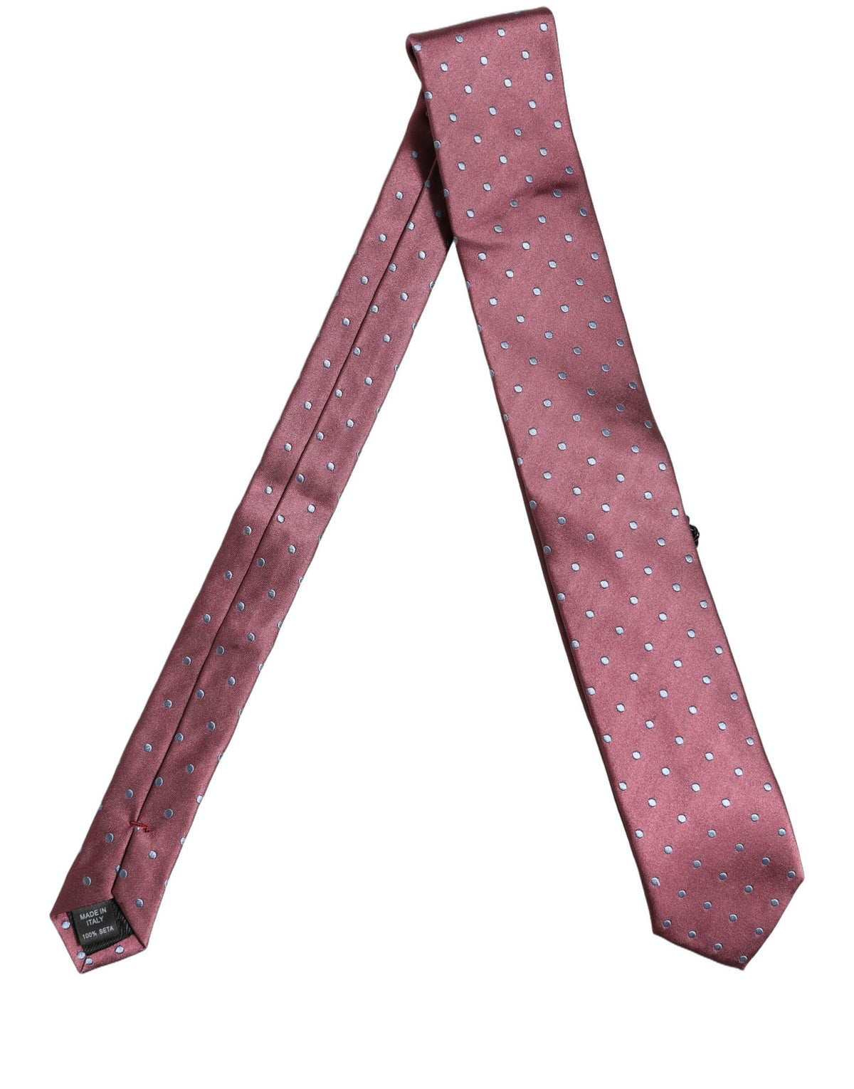 Men Maroon Silk Polka Dot Adjustable Tied Necktie Tie