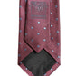 Men Maroon Silk Polka Dot Adjustable Tied Necktie Tie