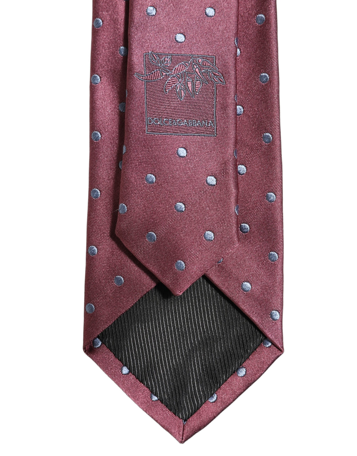 Men Maroon Silk Polka Dot Adjustable Tied Necktie Tie