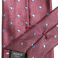 Men Maroon Silk Polka Dot Adjustable Tied Necktie Tie