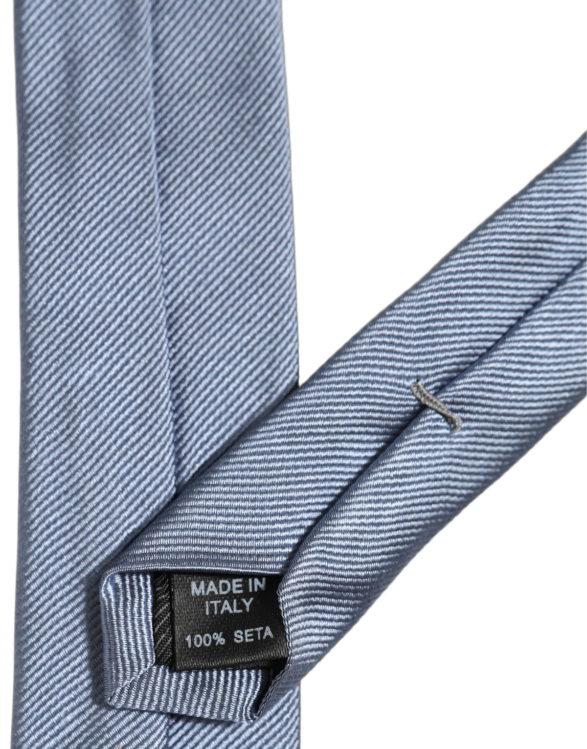 Men Light Blue Textured Silk Adjustable Tied Necktie Tie