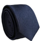 Men Dark Blue Textured Silk Adjustable Tied Necktie Tie
