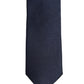 Men Dark Blue Textured Silk Adjustable Tied Necktie Tie