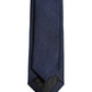 Men Dark Blue Textured Silk Adjustable Tied Necktie Tie