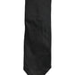Men Black Satin Silk Classic Adjustable Tied Necktie Tie