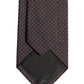 Men Brown Geometric Silk Adjustable Tied Necktie Tie