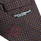 Men Brown Geometric Silk Adjustable Tied Necktie Tie