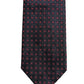 Men Dark Blue Geometric Silk Adjustable Tied Necktie Tie