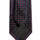 Men Dark Blue Geometric Silk Adjustable Tied Necktie Tie