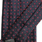 Men Dark Blue Geometric Silk Adjustable Tied Necktie Tie