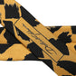 Yellow Black Abstract Silk Adjustable Tied Necktie Tie