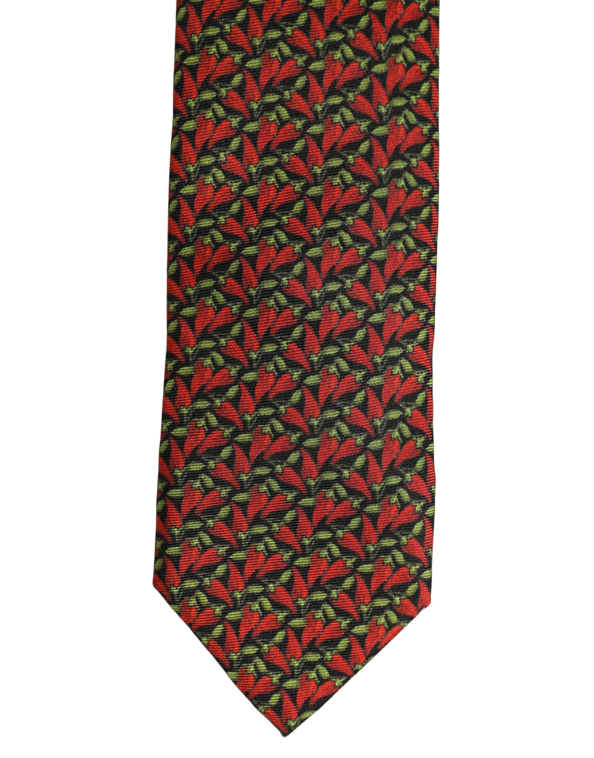 Multicolor Chili Peppers Silk Adjustable Tied Necktie Tie