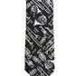 Black Musical Instrument Silk Adjustable Tied Necktie Tie