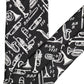 Black Musical Instrument Silk Adjustable Tied Necktie Tie