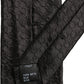 Men Black Silk Geometric Adjustable Tied Necktie Tie