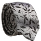 Men Gray Silk Leaf Pattern Adjustable Tied Necktie Tie