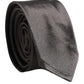 Black Woven 100% Silk Adjustable Necktie Accessory Tie