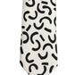 Men Cream Silk Abstract Adjustable Tied Necktie Tie