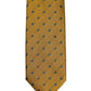 Men Mustard Silk Polka Dot Adjustable Tied Necktie Tie